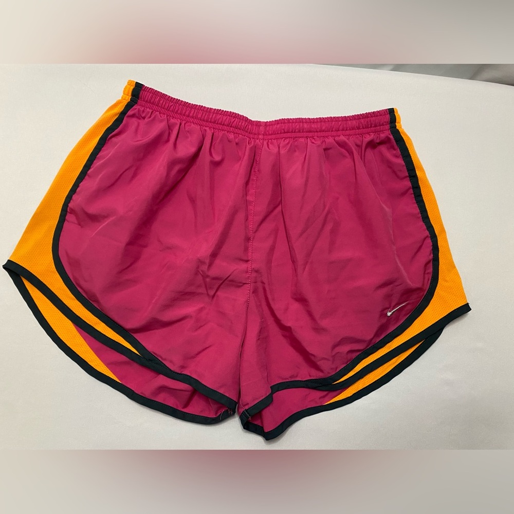 Large - Nike - pink/orange/black running tempo shorts